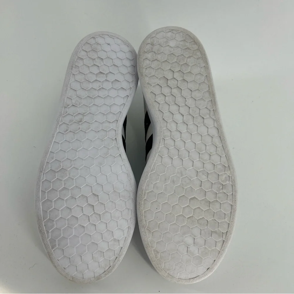 Adidas Classic White Sneakers with Black Stripes